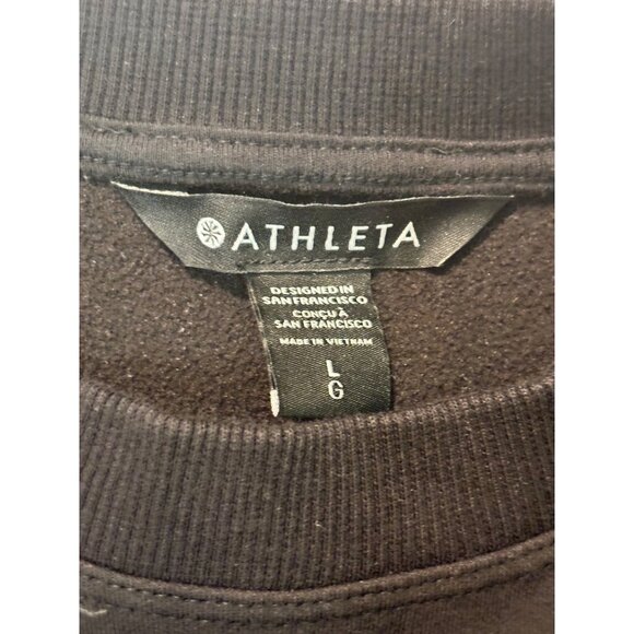 Athleta Womens Black Long Sleeve Drawstring Waist Tunic Top L - Picture 4 of 14